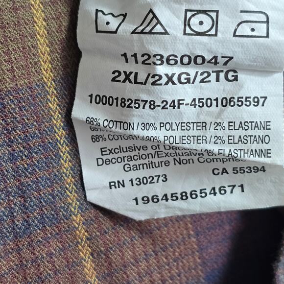 Wrangler Pearl Snap Shirt Men's XXL Brown Plaid Western Workwear Ranch Farm - Picture 5 of 9